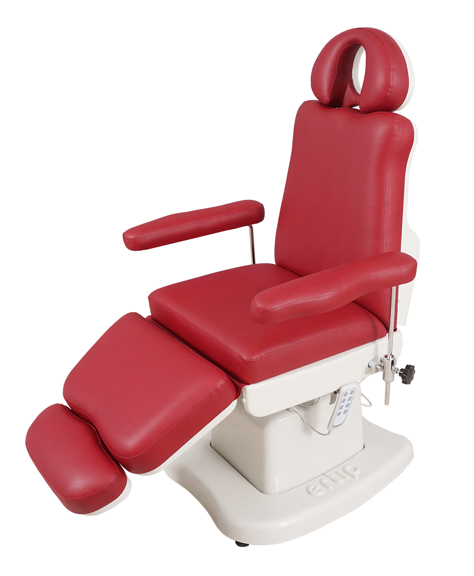 ELEGANCE Hair Transplant and Medical Aesthetic Chair (4 Motorized )Claret Red