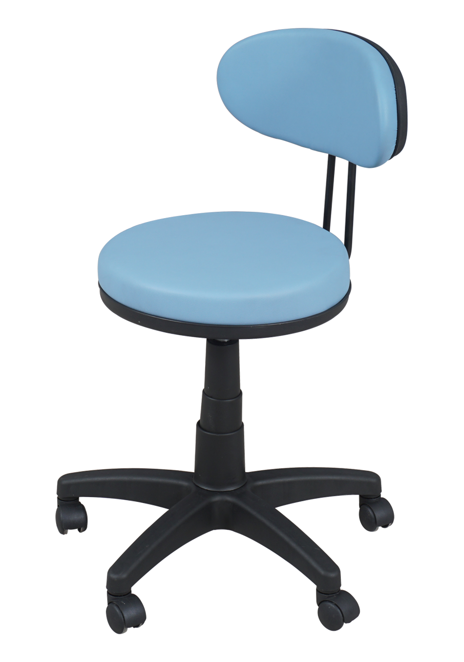 Medical Stool with Oval Backrest ( Blue)