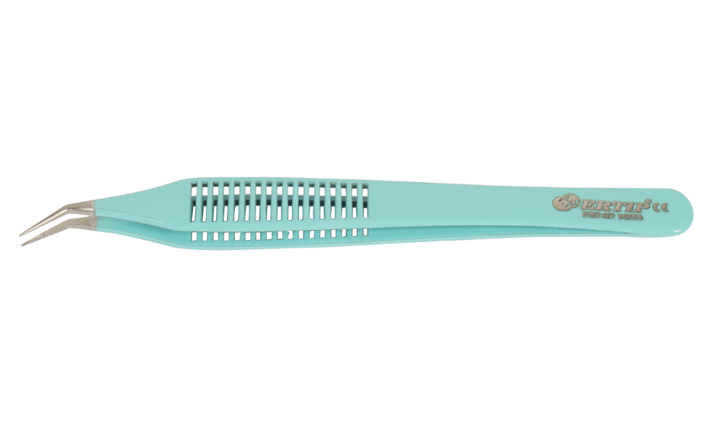 Ertip Colorful Model Extracting Forceps With Horizontal Serration (10 MM 55°)Turquois