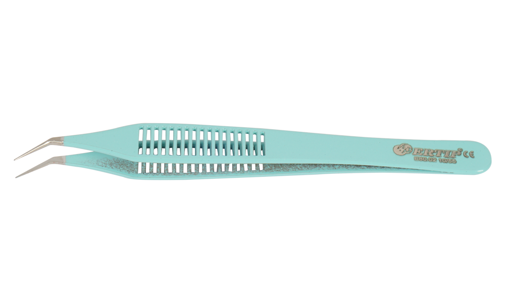 Ertip Colorful Model Extracting Forceps Without Serration (10 MM 55°)Turquois