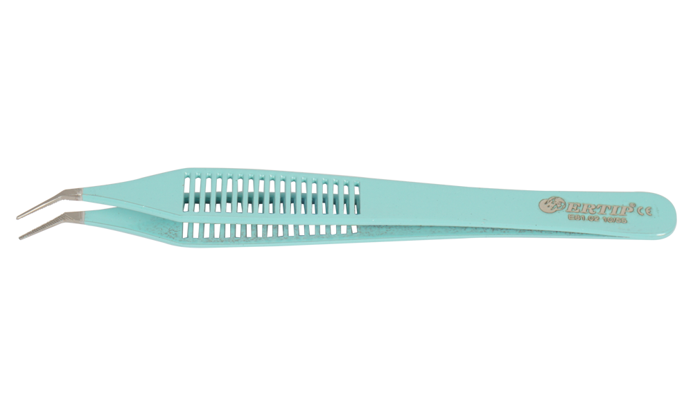 Ertip Colorful Model Extracting Forceps With Serration  (10 MM 55°)Turquois