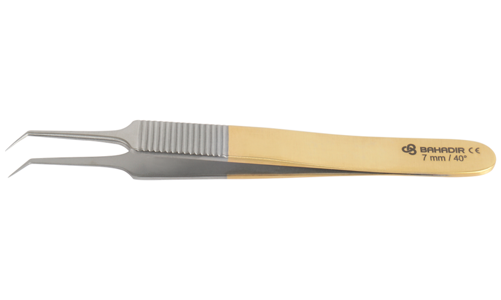 Bahadır Gold Transplant Forceps (7 MM 40°)