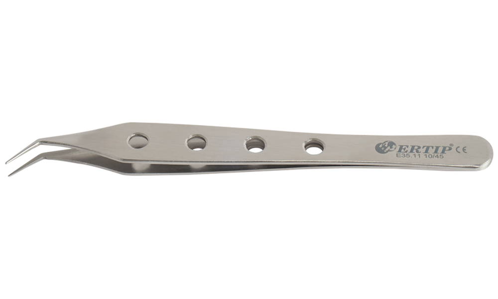 Ertıp With Hole Model Extracting Forceps Without Serration (10 MM 45°)