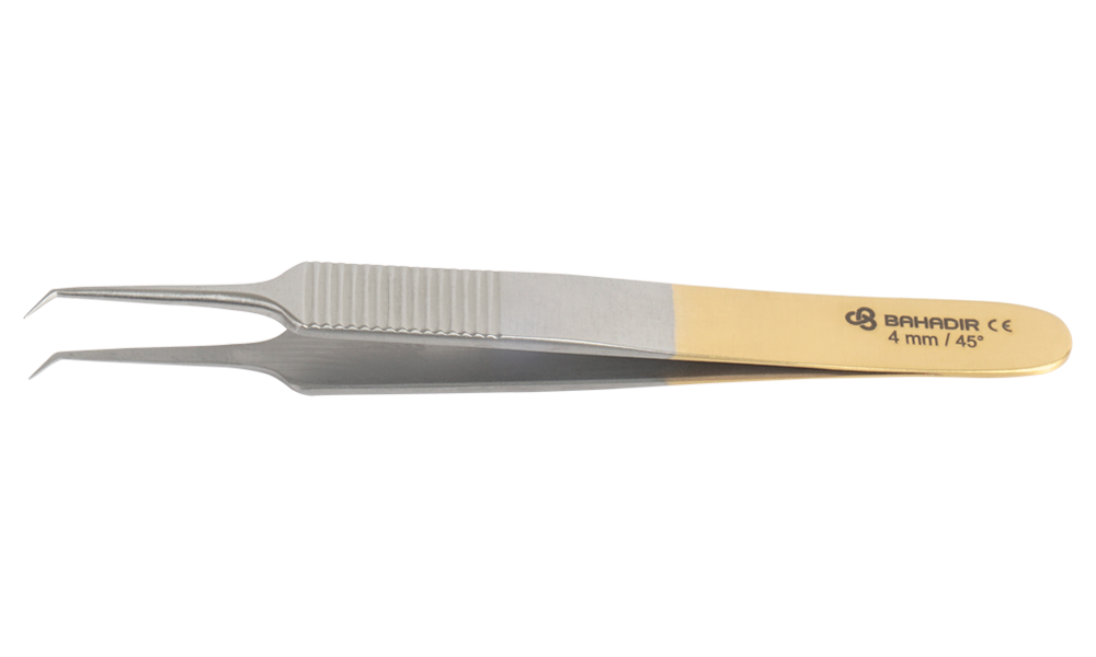 Bahadır Gold Transplant Forceps (4 MM 45°)