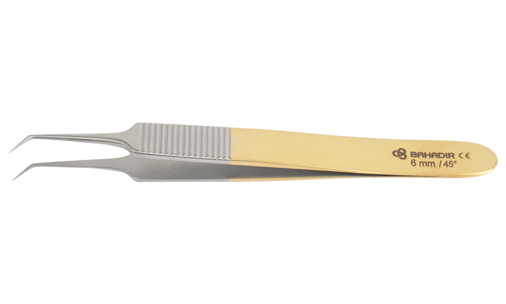 Bahadır Gold Transplant Forceps (6 MM 45°)