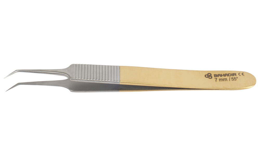 Bahadır Gold Transplant Forceps (7 MM 55°)