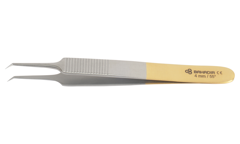 Bahadır Gold Transplant Forceps (4 MM 55°)