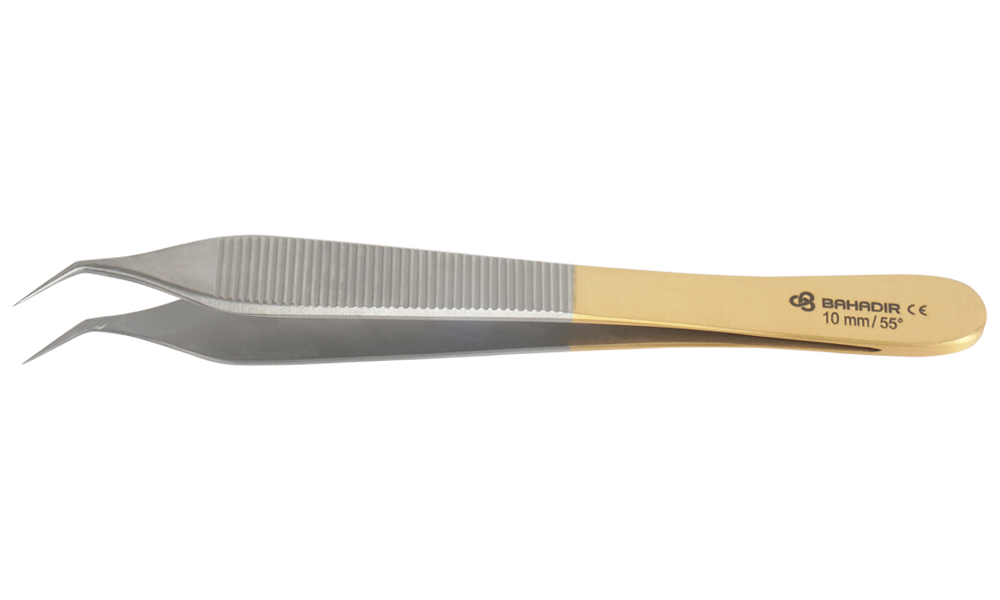 Bahadir Gold Extracting Forceps With Horizontal Serration (10 MM 55°)