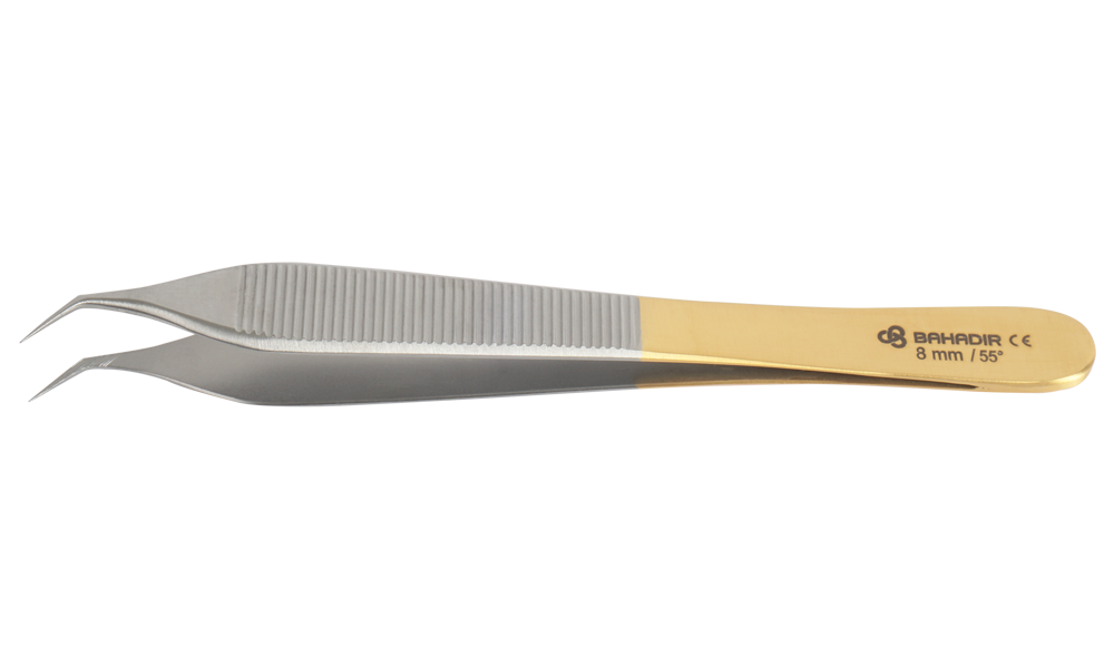 Bahadir Gold Extracting Forceps With Horizontal Serration (8 MM 55°)