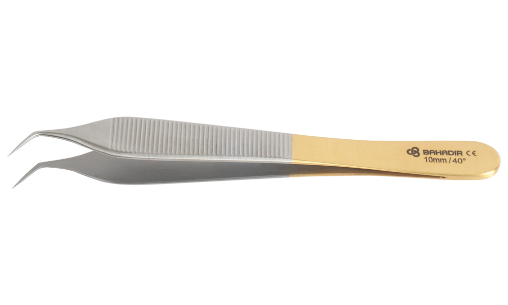 Bahadir Gold Extracting Forceps With Horizontal Serration (10 MM 40°)