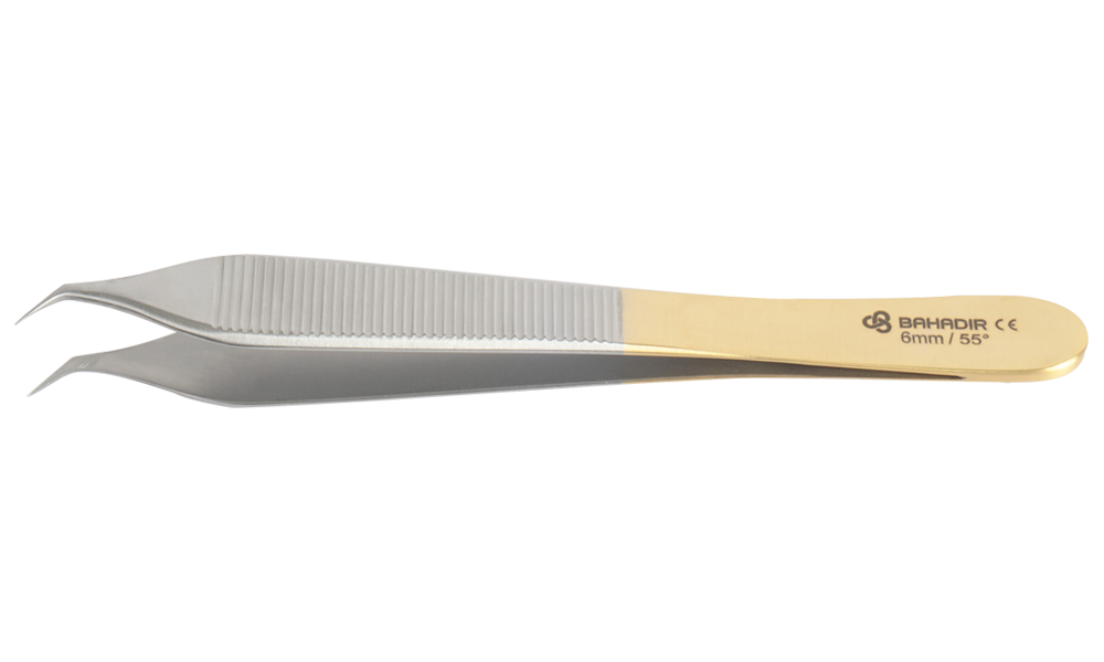 Bahadir Gold Extracting Forceps With Horizontal Serration (6 MM 55°)