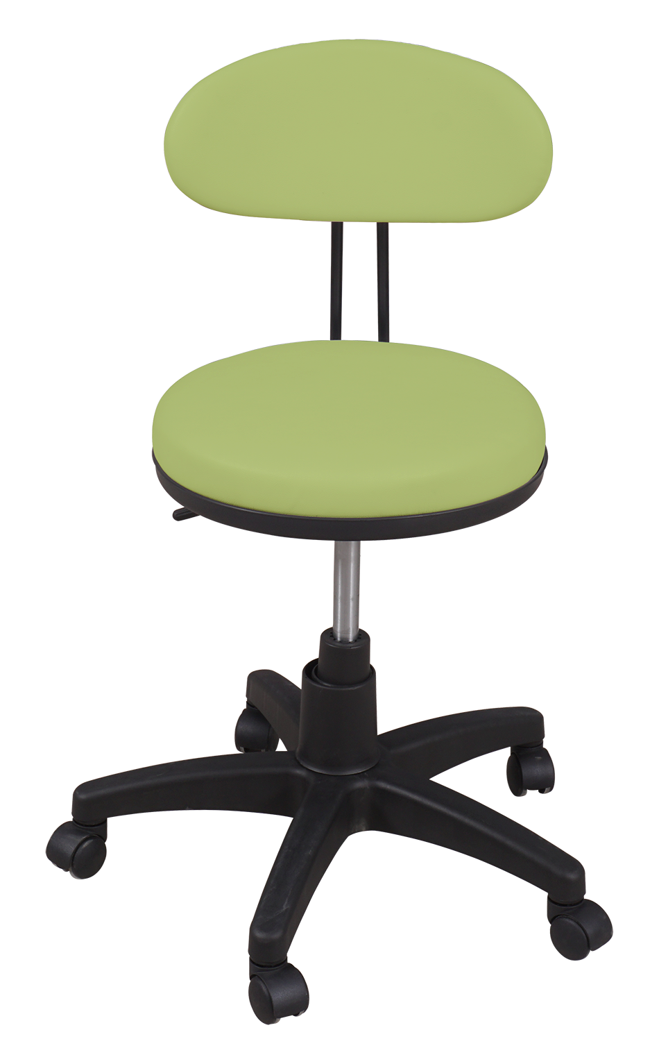 Medical Stool with Oval Backrest ( Light Green)