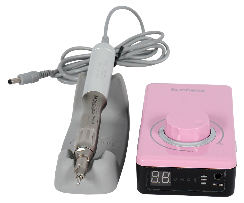 Rechargeable And Speed Indicator Fue Micro Motor Pink With Es-6 Autoclavable Handle