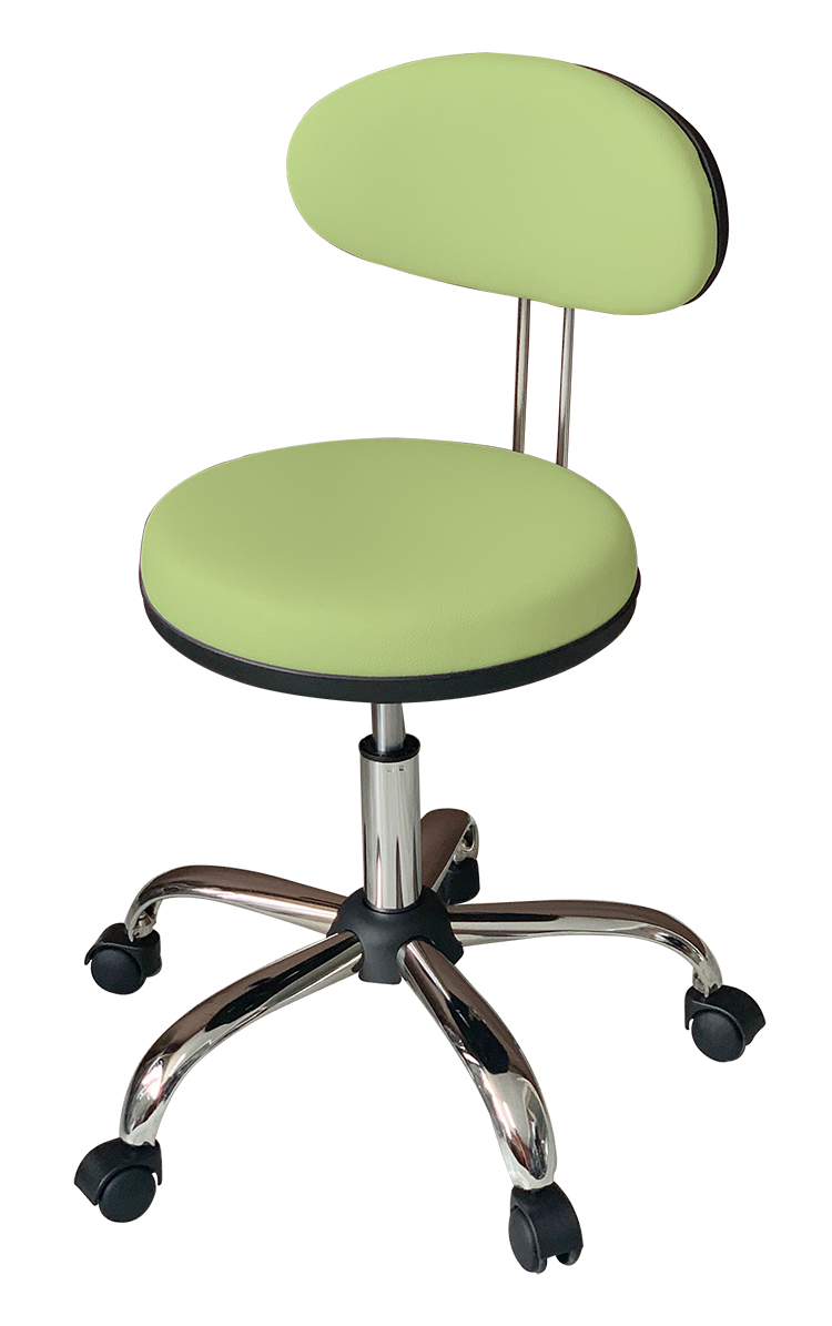 Medical Stool with Oval Backrest ( Light Green)